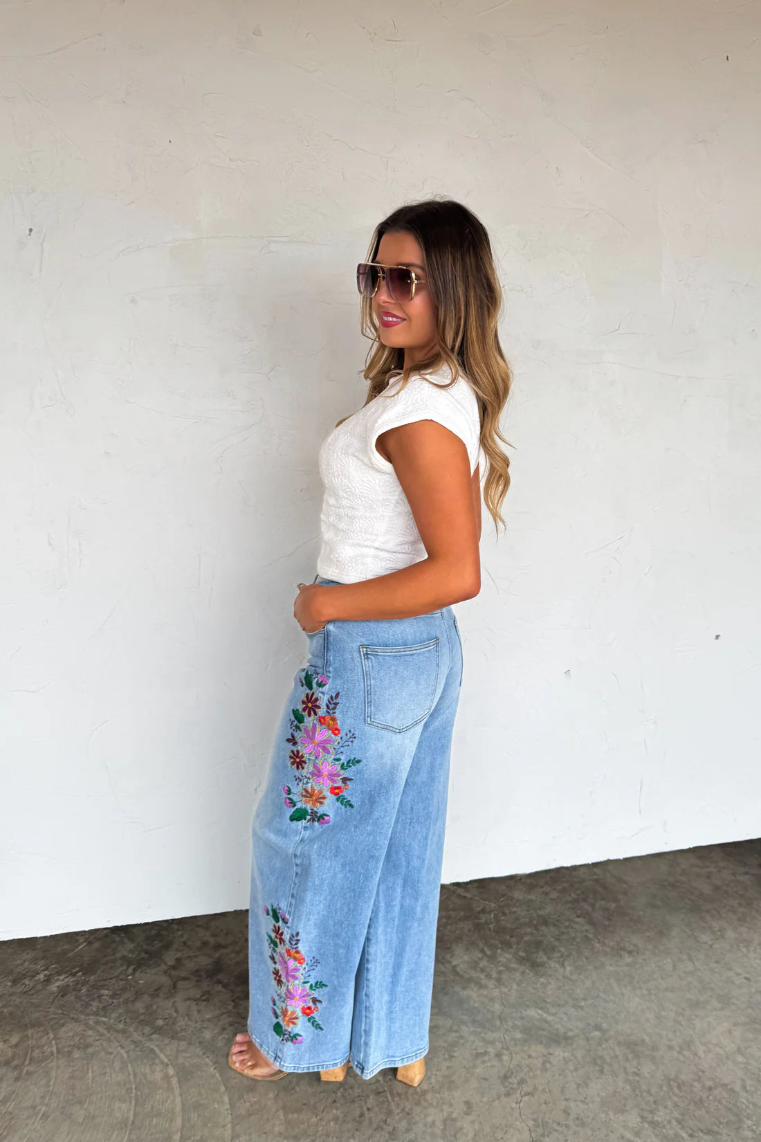 Evie Floral Embroidered Jeans
