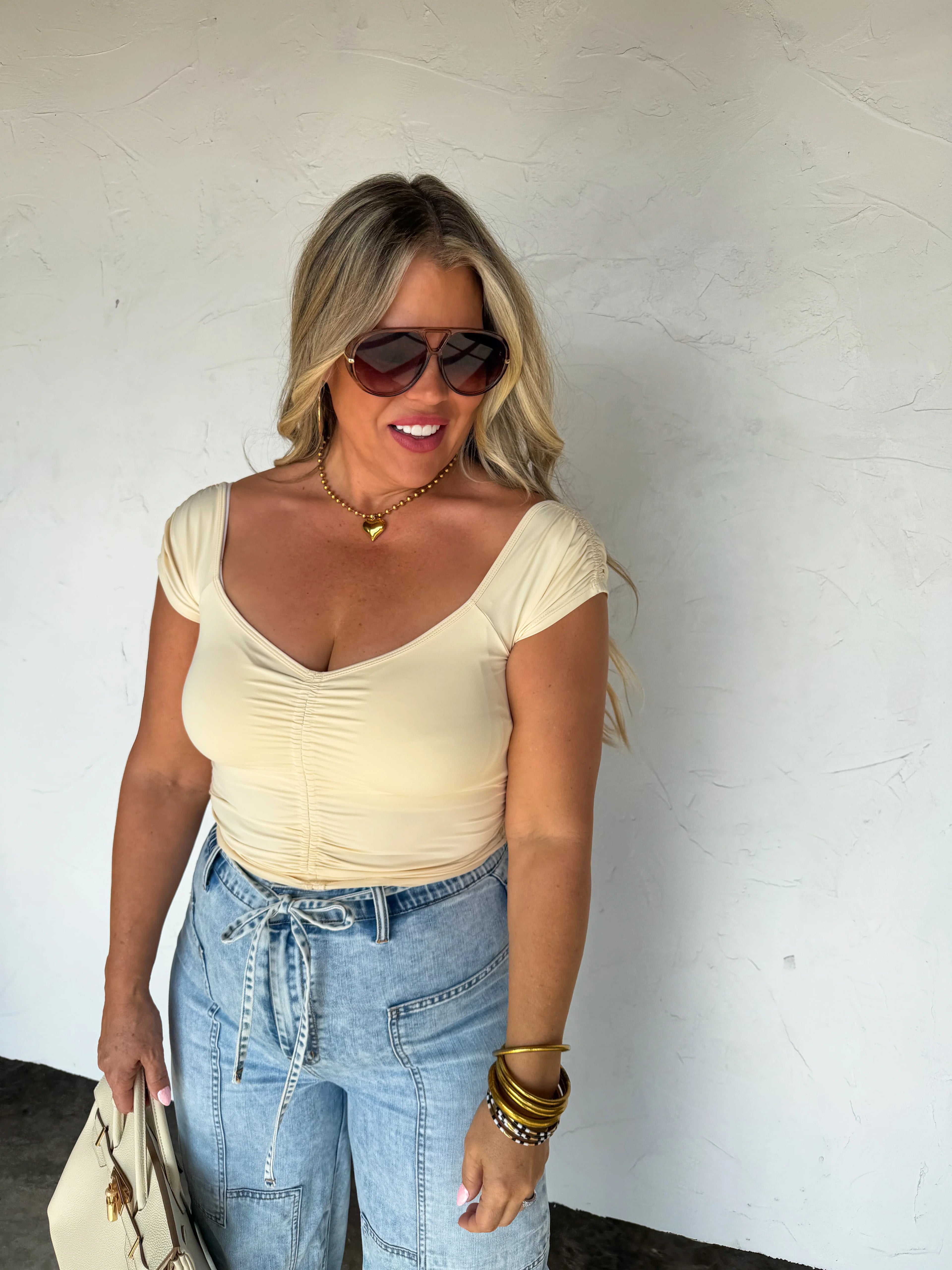 Out and About Cap Sleeve Top