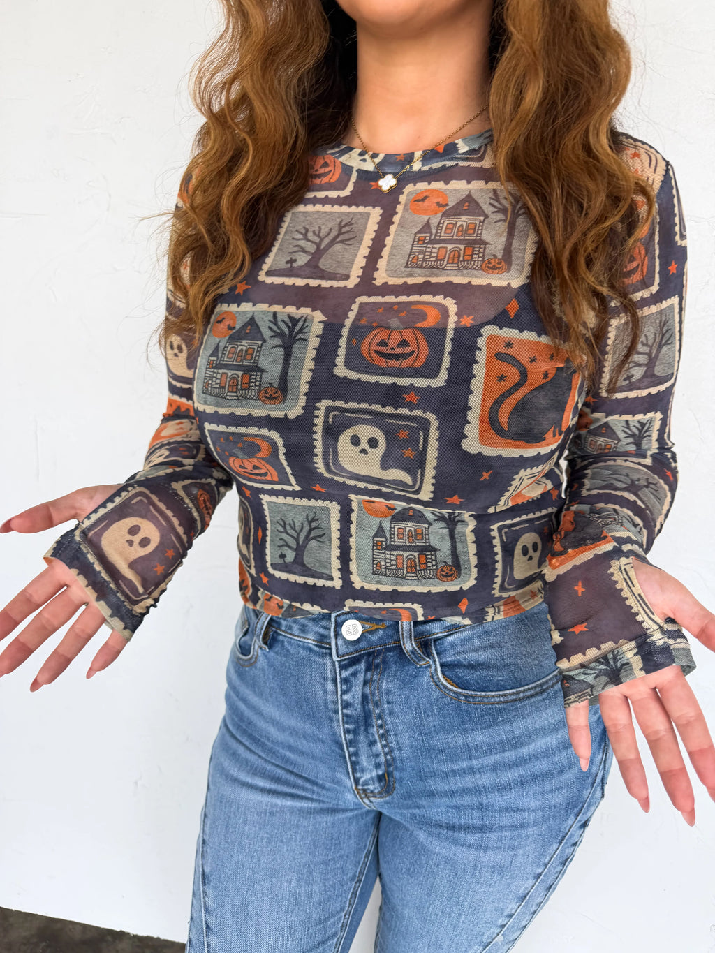 Hallow Mesh Tops