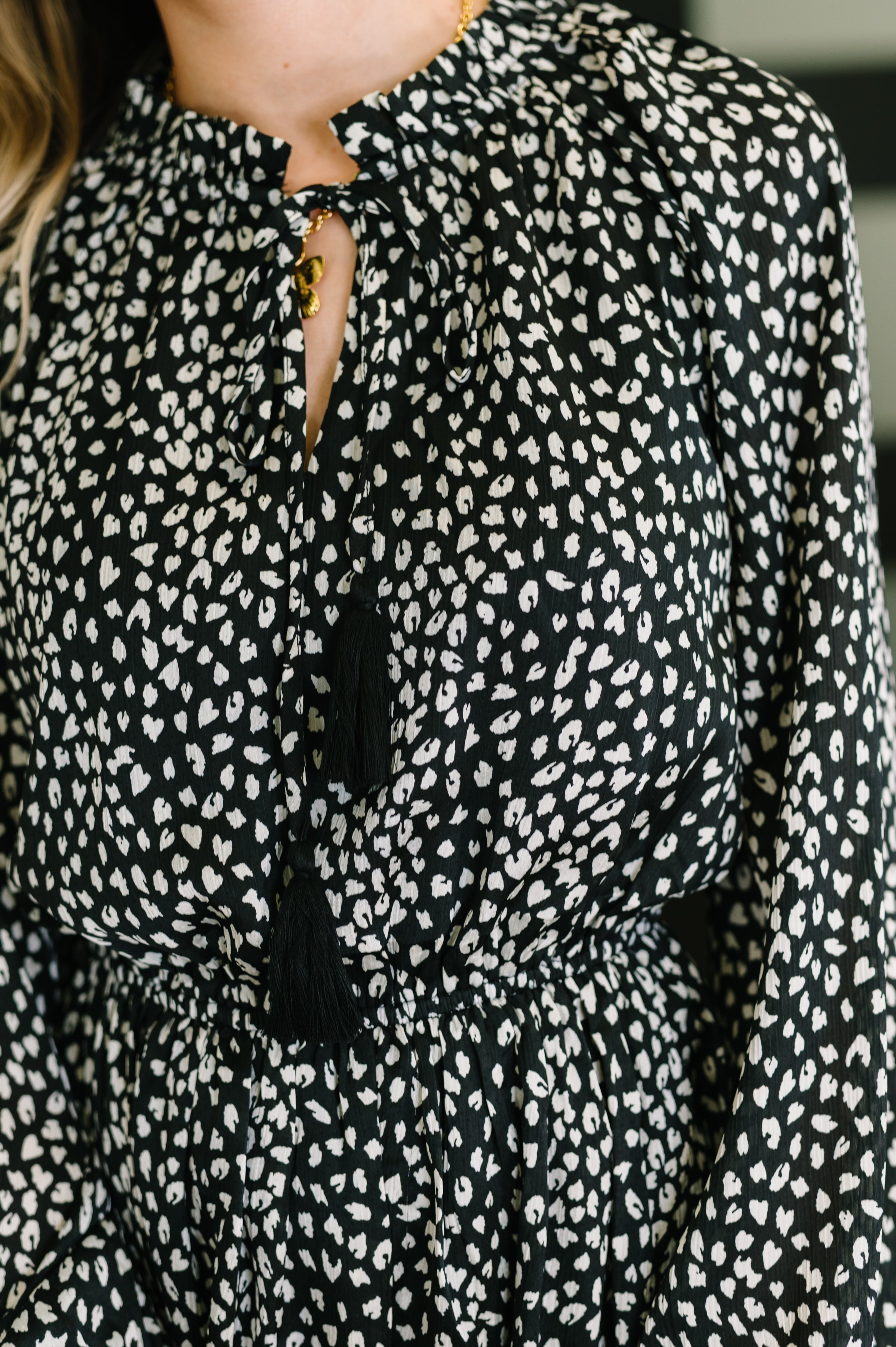 A Cheeky Little Time Tiered Dress in Black