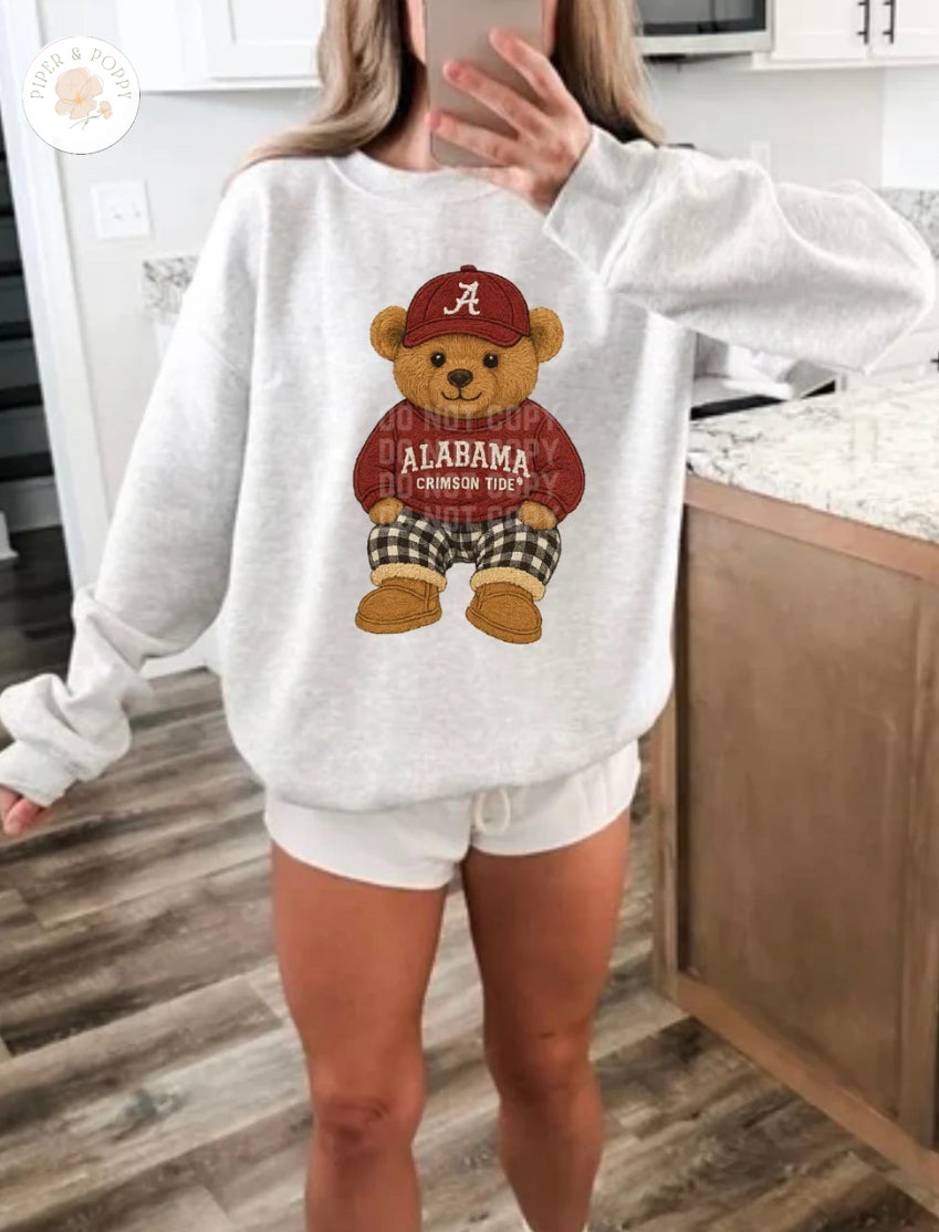 Vintage Alabama Teddy Tee or Crew