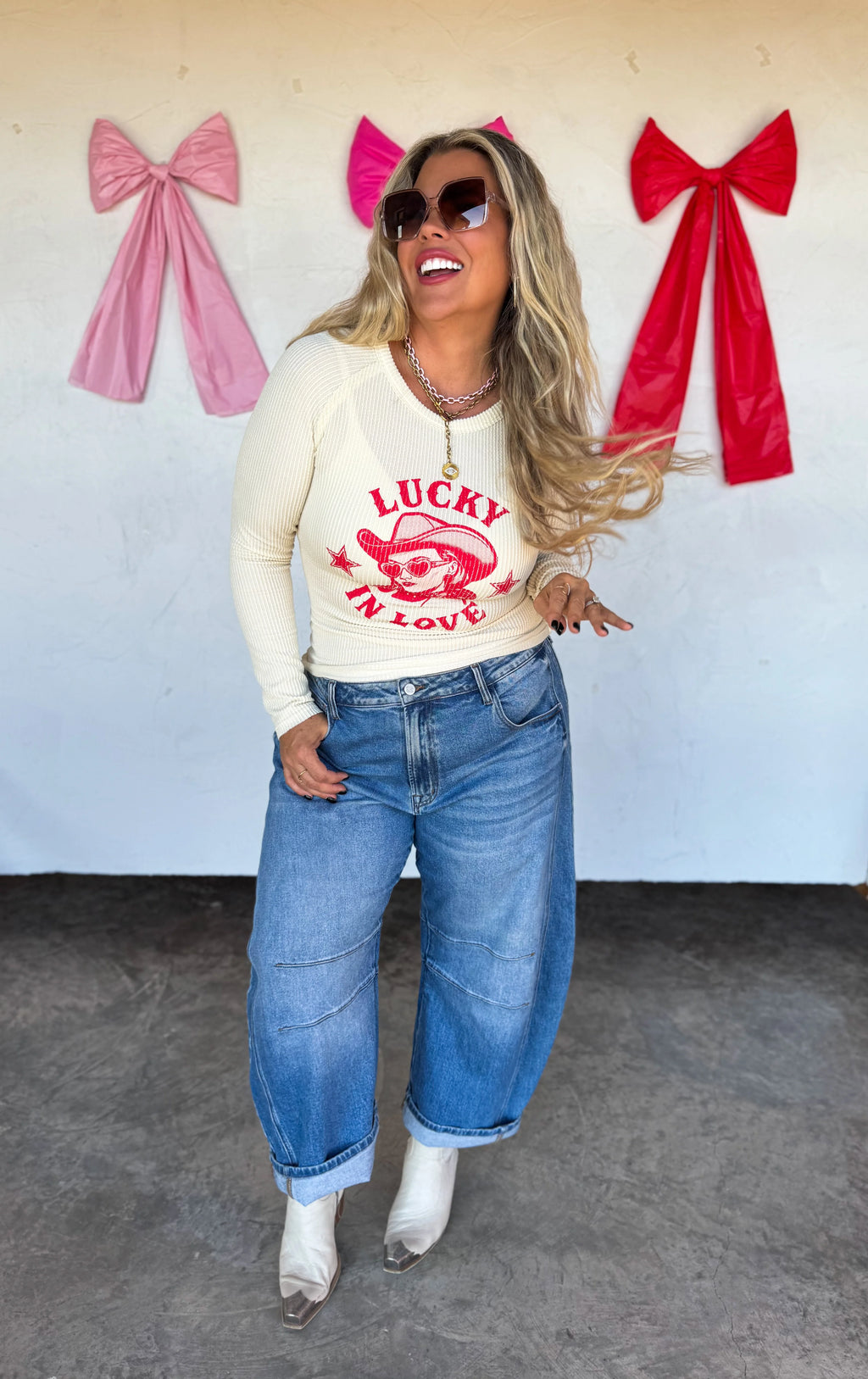 Lucky In Love Long Sleeve Top