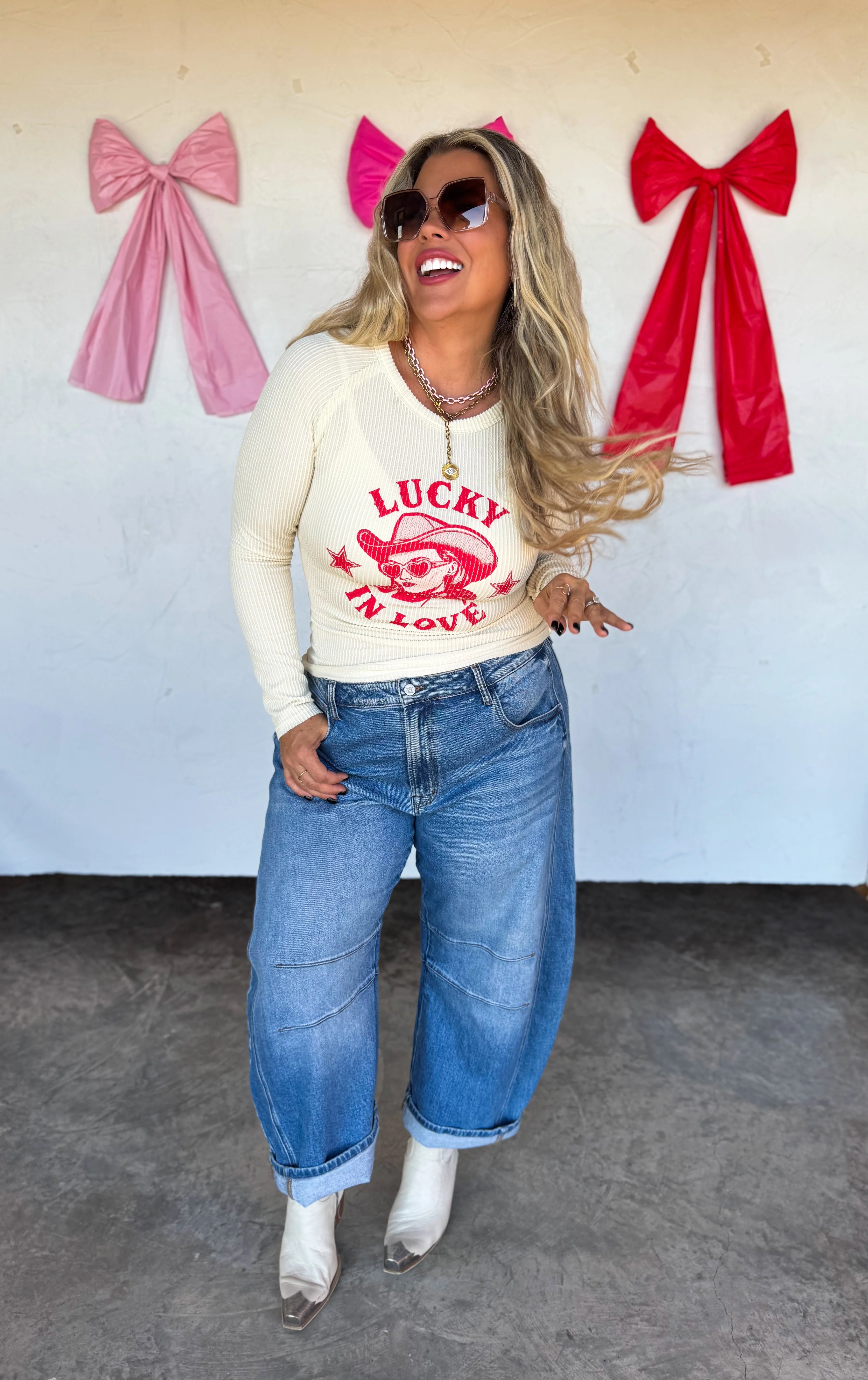 Lucky In Love Long Sleeve Top