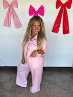 Pink Gingham Luxe Pj Set