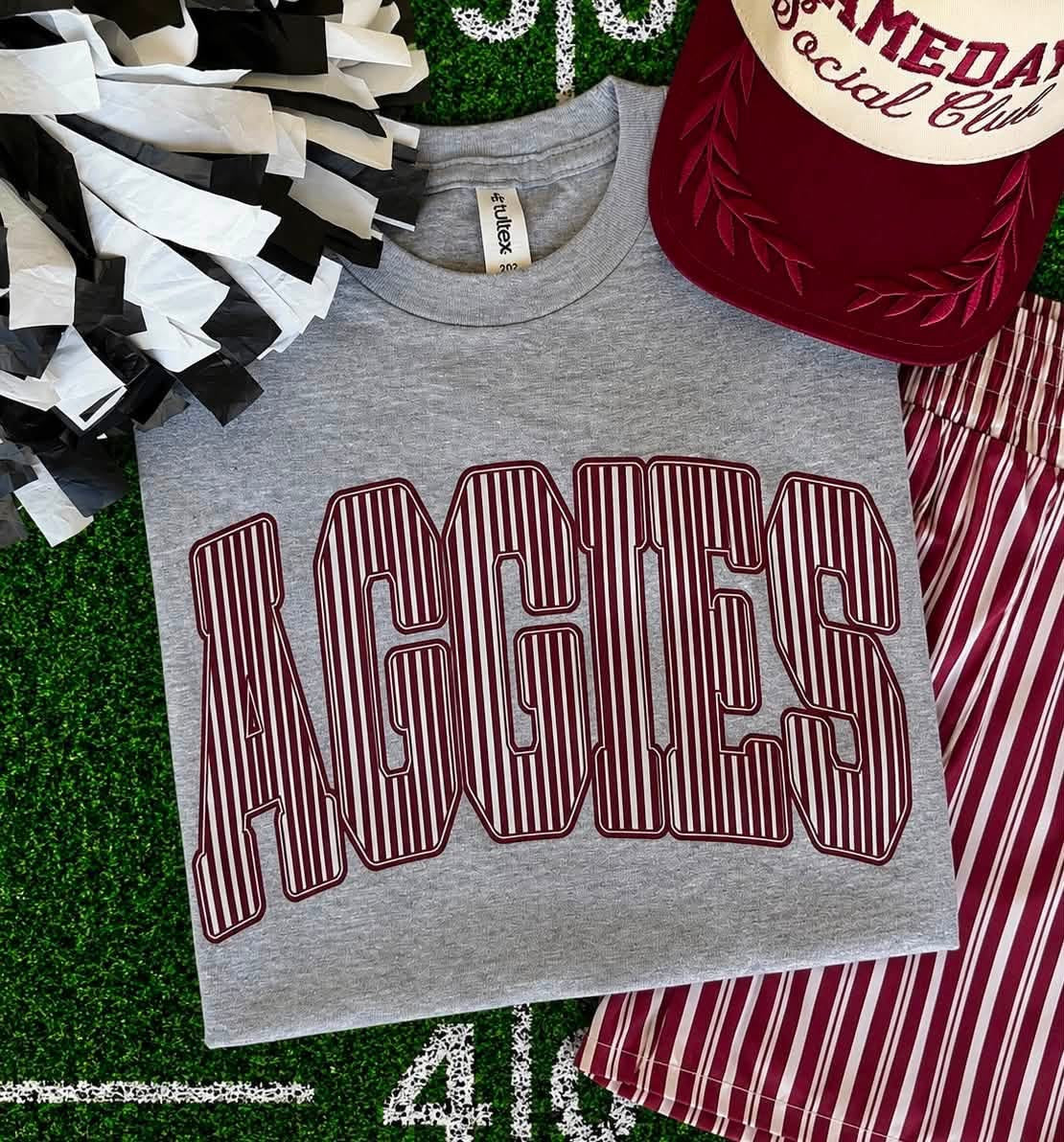 Aggies Stripe Tee