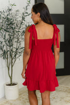 Acting Brand New Contrast Trim Crinkle Woven Dress