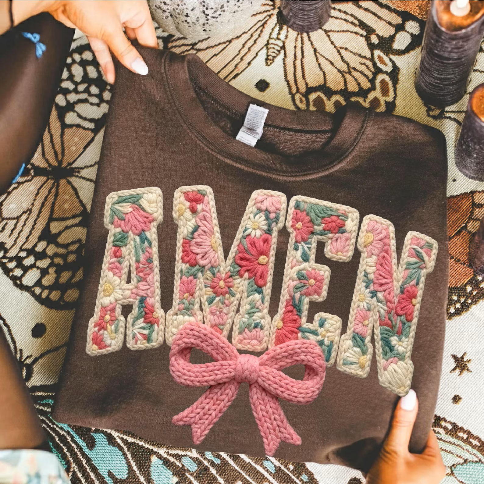 Amen in Stitches Graphic Tee & Sweatshirt