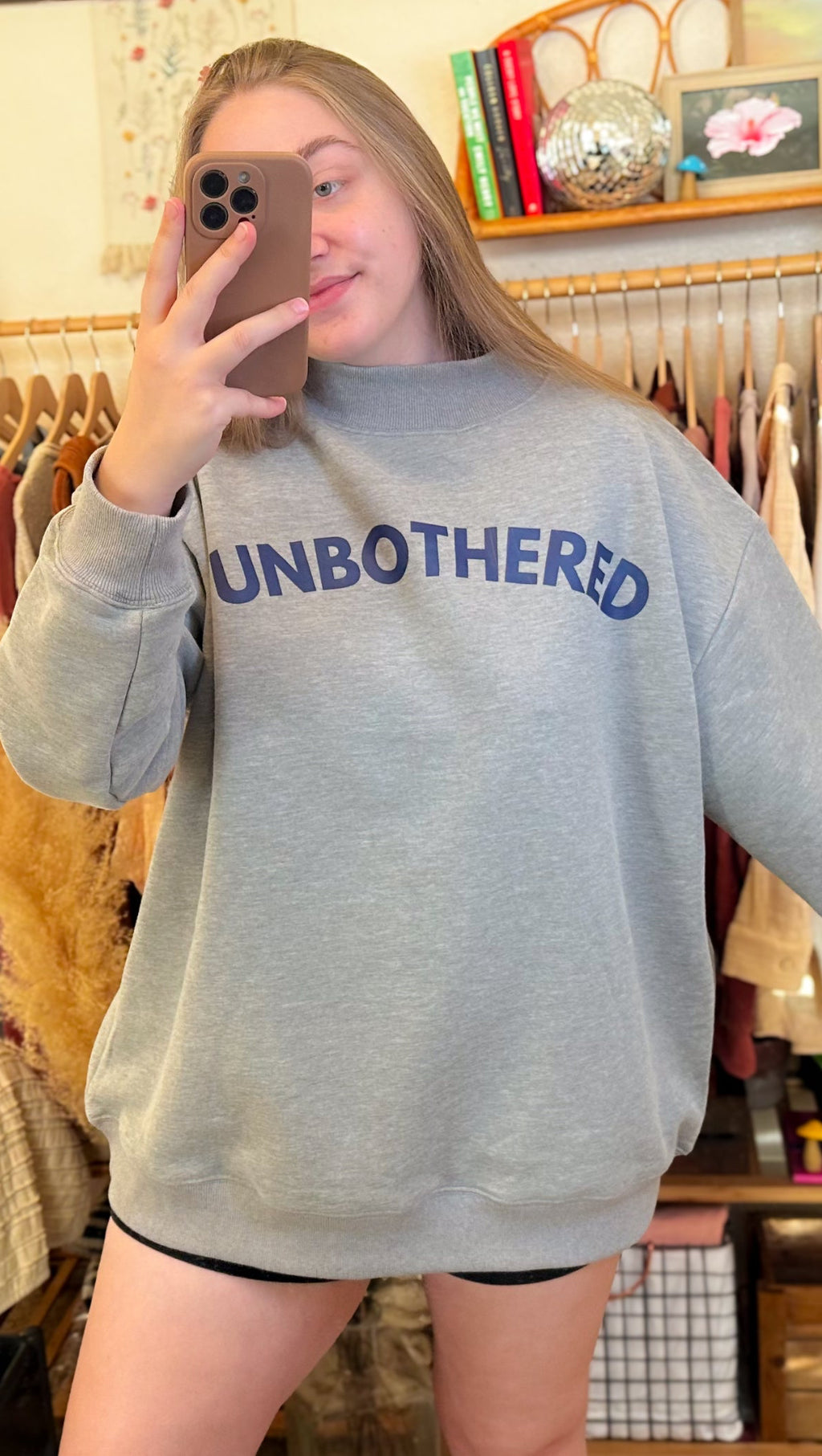 Unbothered Mock Neck Pullover