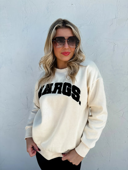 Margs Sherpa Letter Sweatshirt