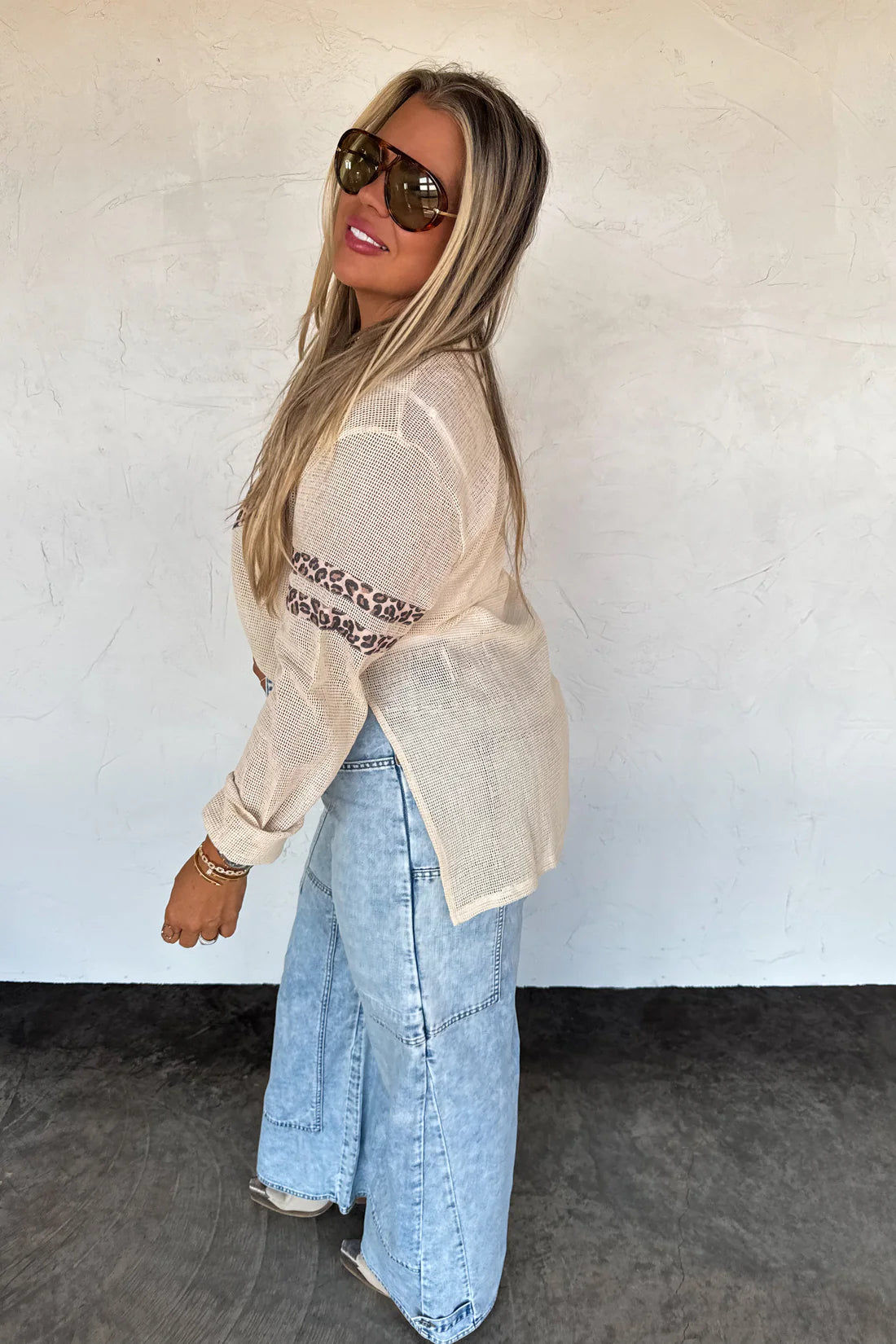 Star Mellow Mesh Cotton Top