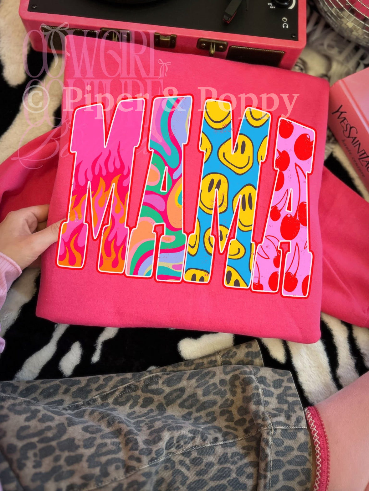 Neon Swirl Mama Tee