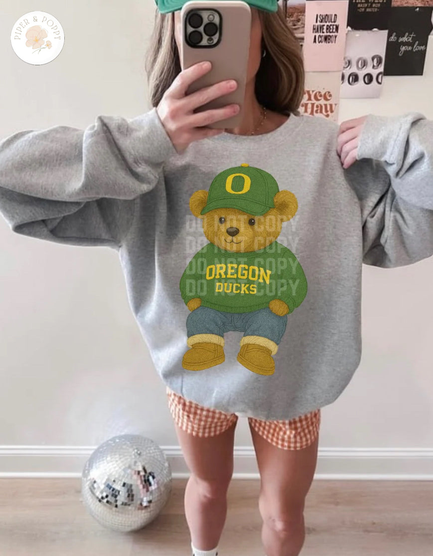Vintage Oregon Teddy Tee or Crew