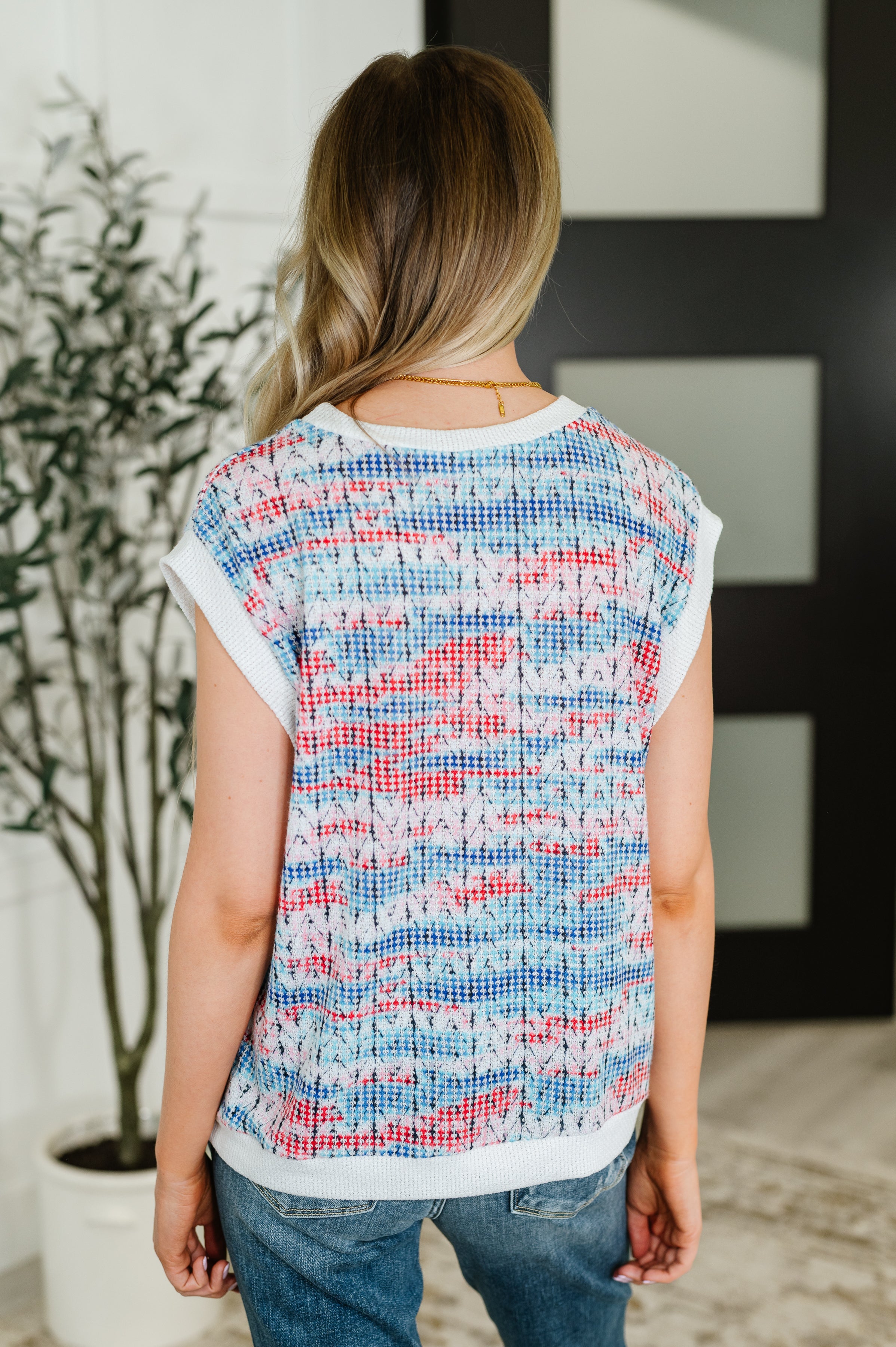 Blurred Beauty Textured Knit Top