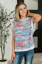 Blurred Beauty Textured Knit Top