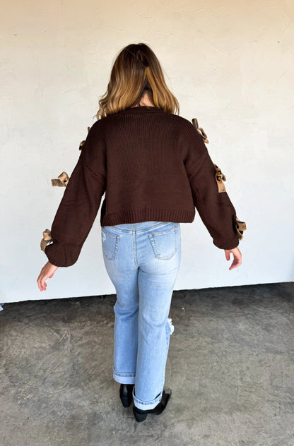 Sloane Bow Knit Cardigan