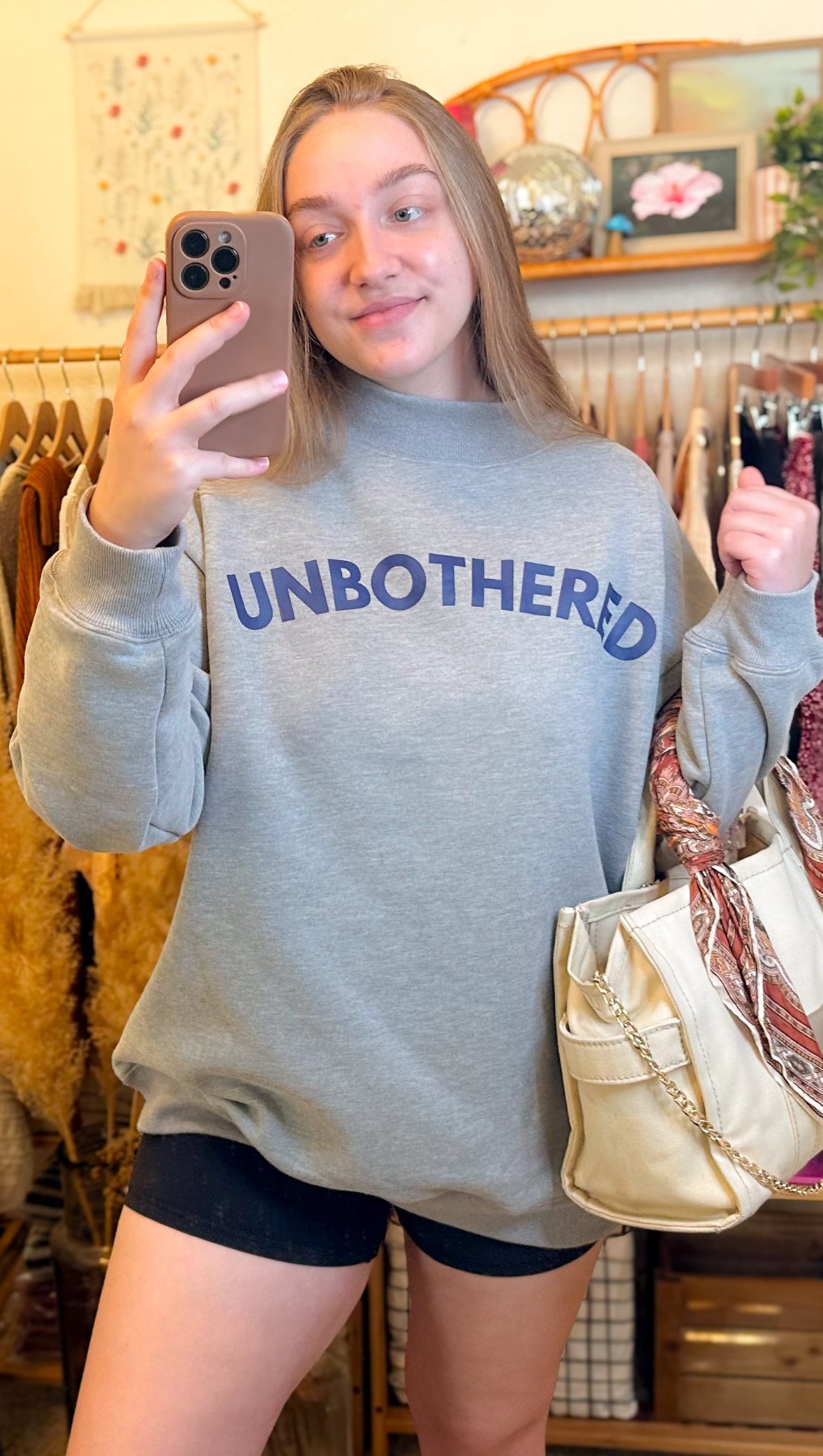 Unbothered Mock Neck Pullover