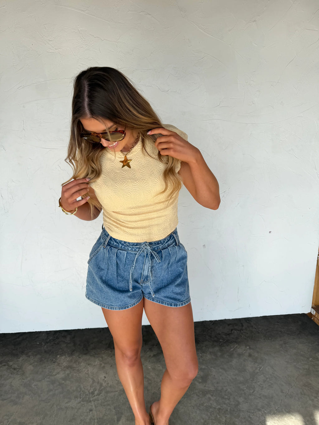 Spring Harley Cap Sleeve Basic Top