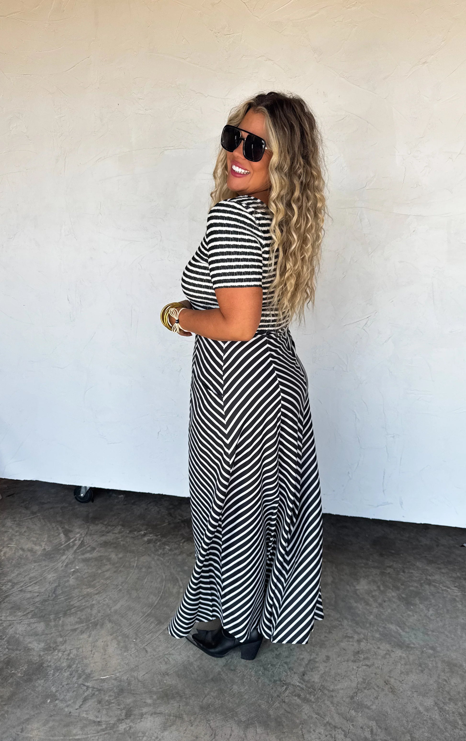 Calista Stripe Dress