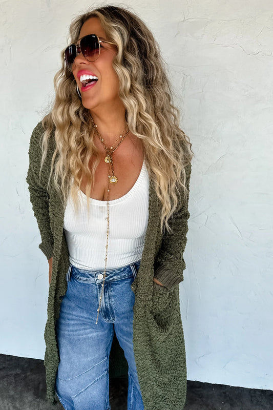 Poppy Knit Popcorn Cardigan
