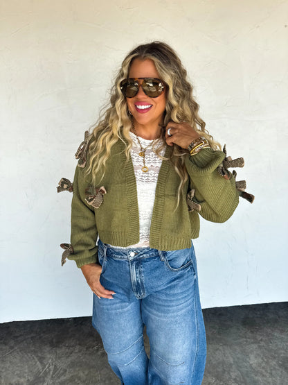 Sloane Bow Knit Cardigan