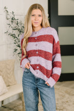 Carter Striped Button Down Sweater