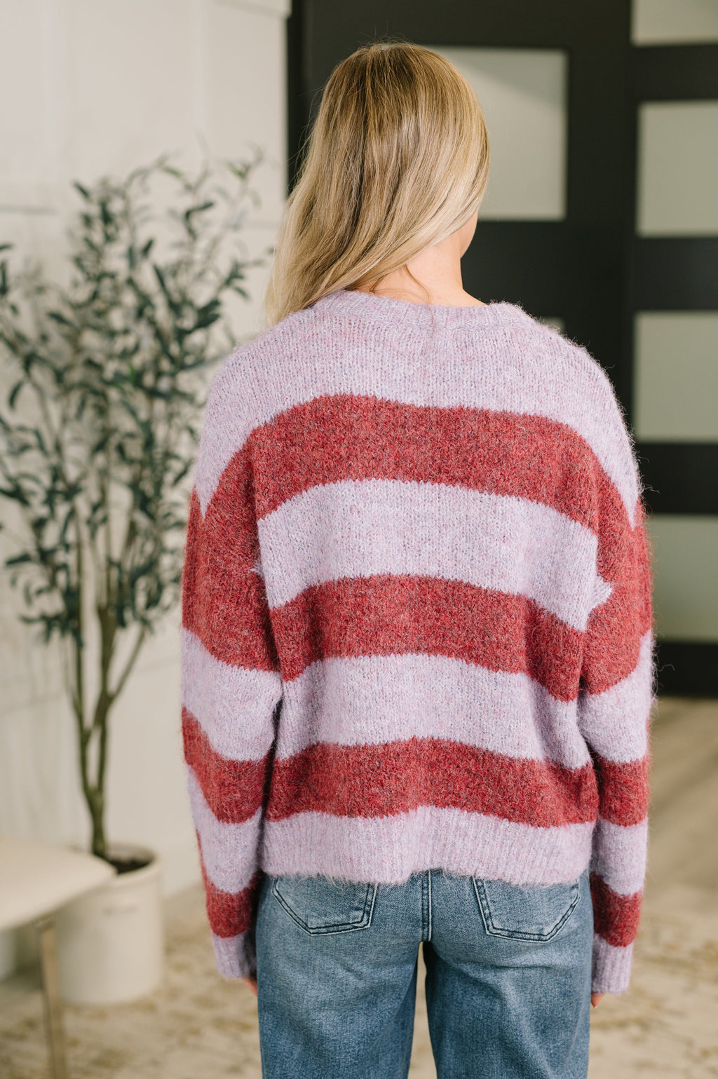 Carter Striped Button Down Sweater