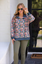 Hazel Floral Quarter Zip