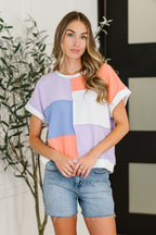 Contrast Club Color Block Top