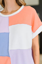 Contrast Club Color Block Top