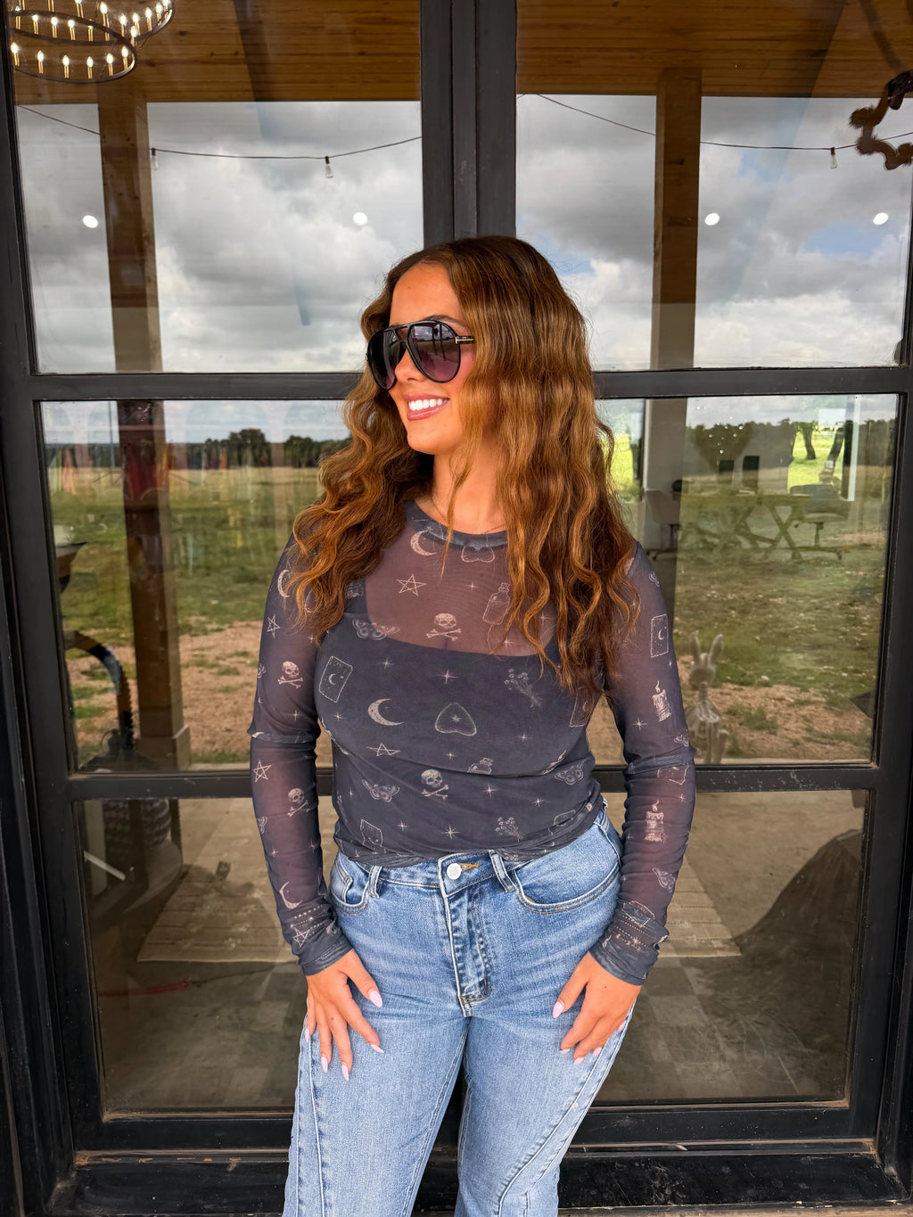 Hallow Mesh Tops