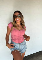 Out and About Cap Sleeve Top