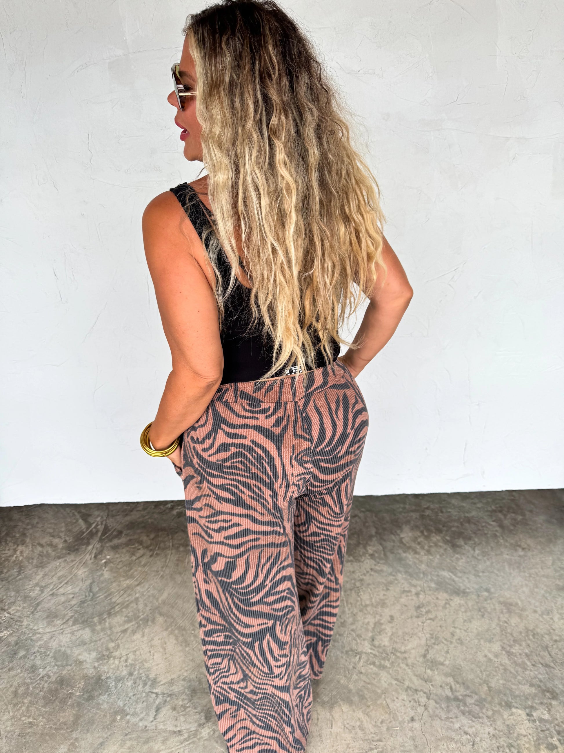 Zebra Haddie Wide Leg Pants