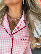 Pink Gingham Luxe Pj Set