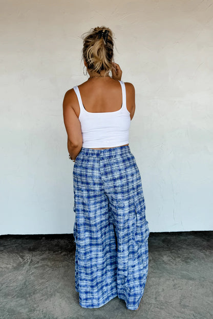 Plaid Behavior Wide Leg Pants