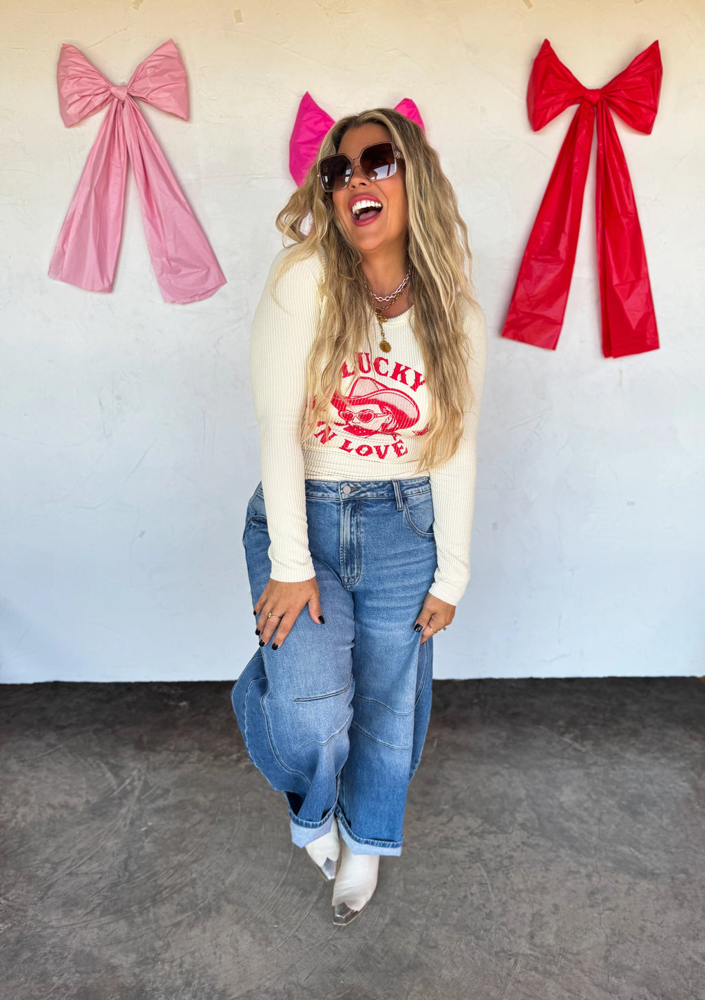 Lucky In Love Long Sleeve Top