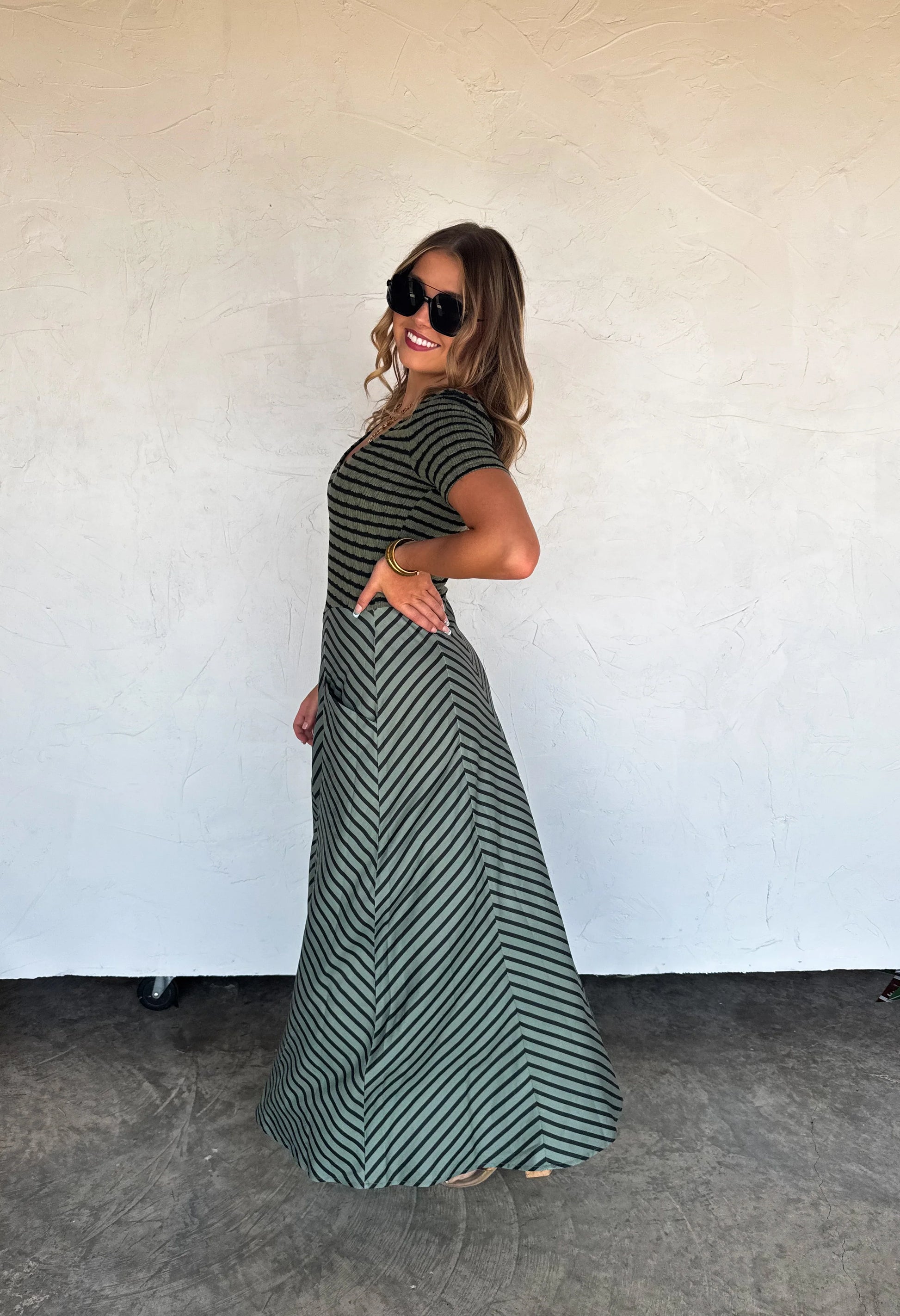 Calista Stripe Dress