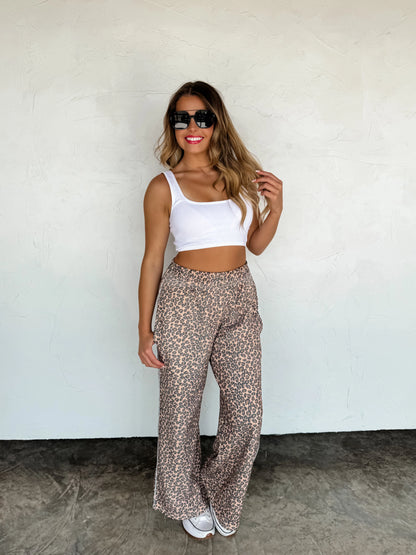 Floral & Cheetah Drift Away Joggers