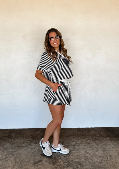 Harbor Stripe Skort 2 Piece Set