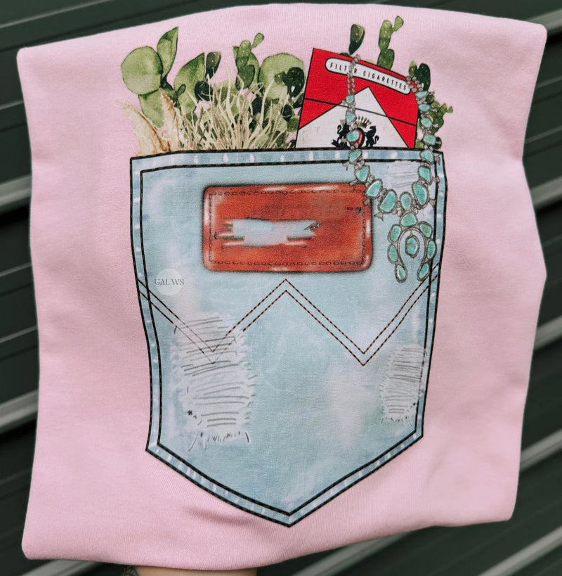 Western Jean Pocket Tee