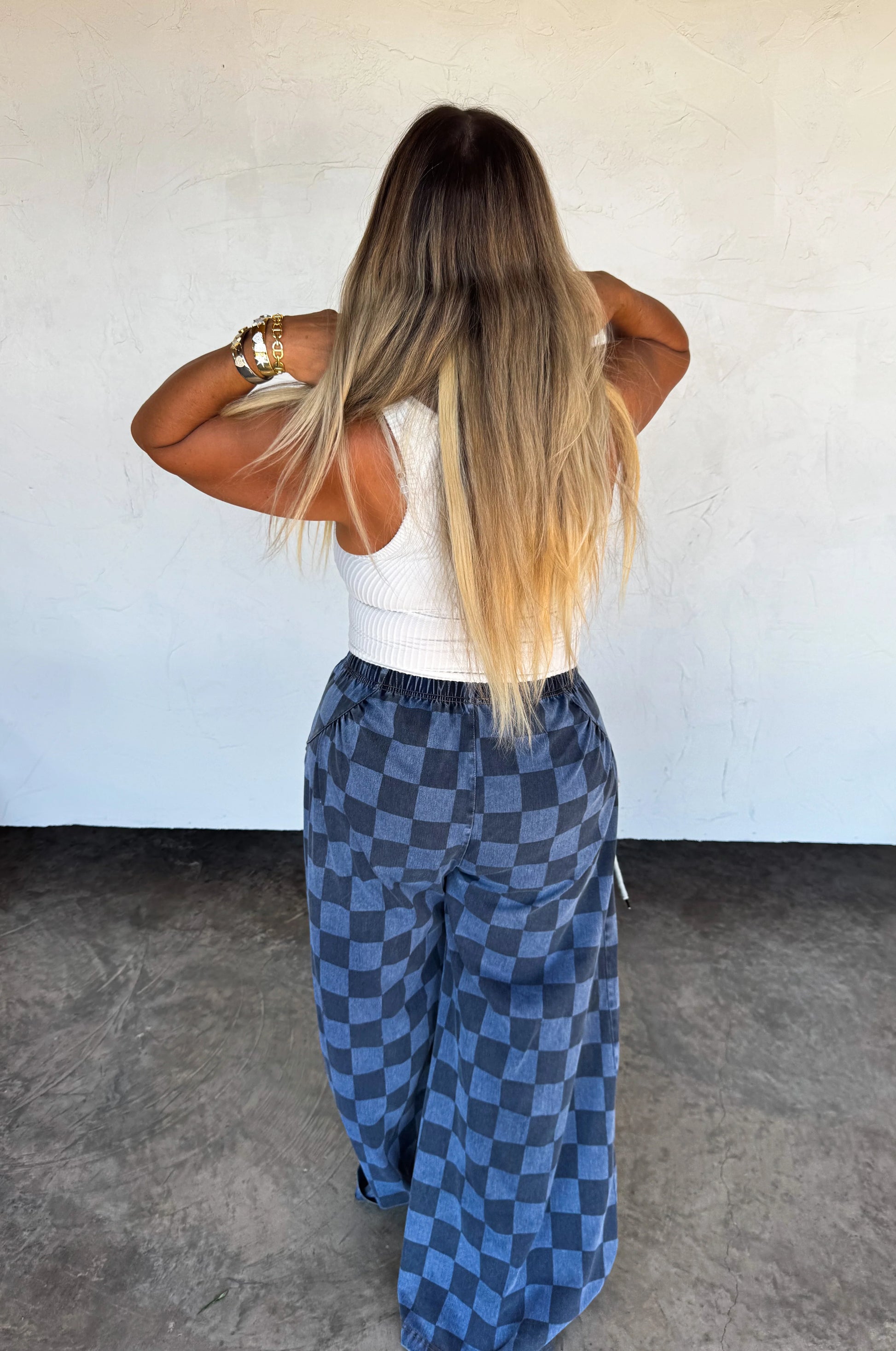 Go With The Flow Checker Pants