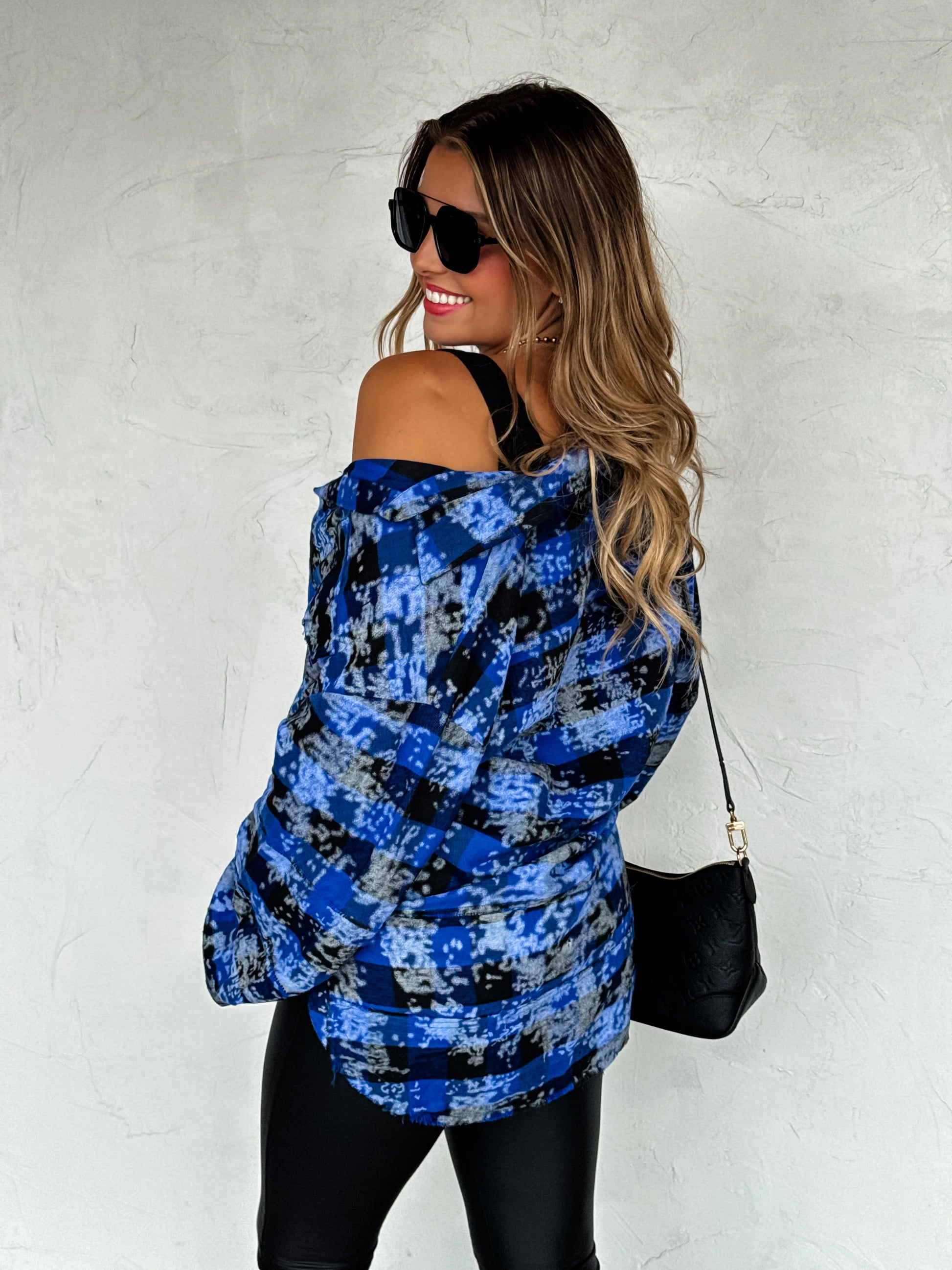 Juniper Bleached Plaid Top