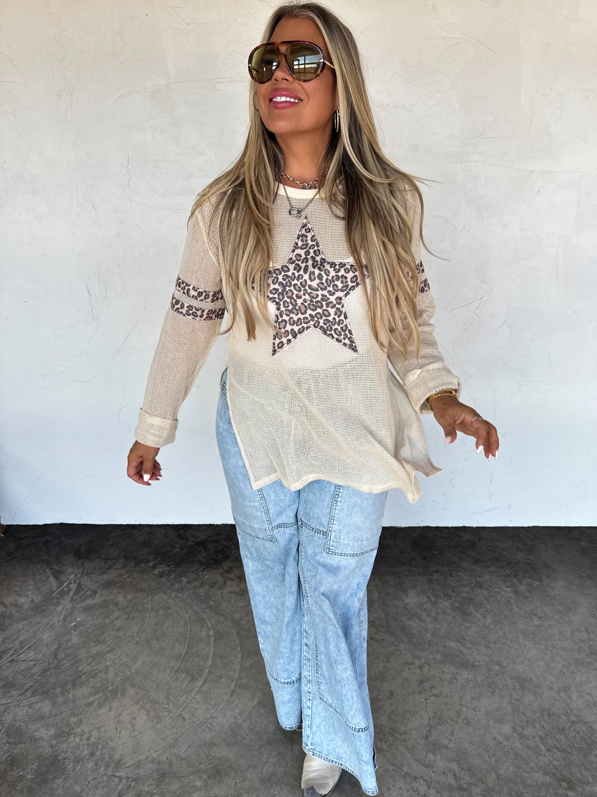 Star Mellow Mesh Cotton Top