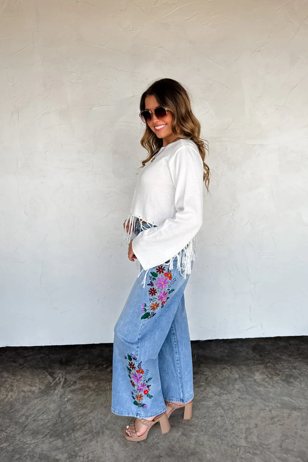 Evie Floral Embroidered Jeans