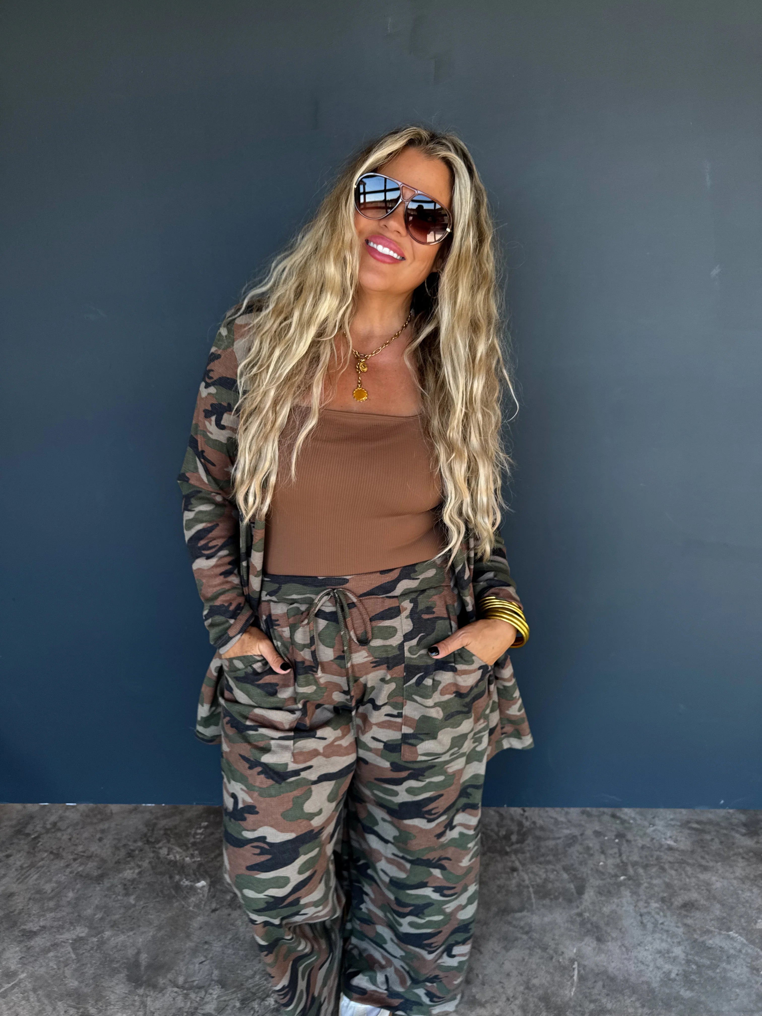 Haddie Camo Waffle Pants