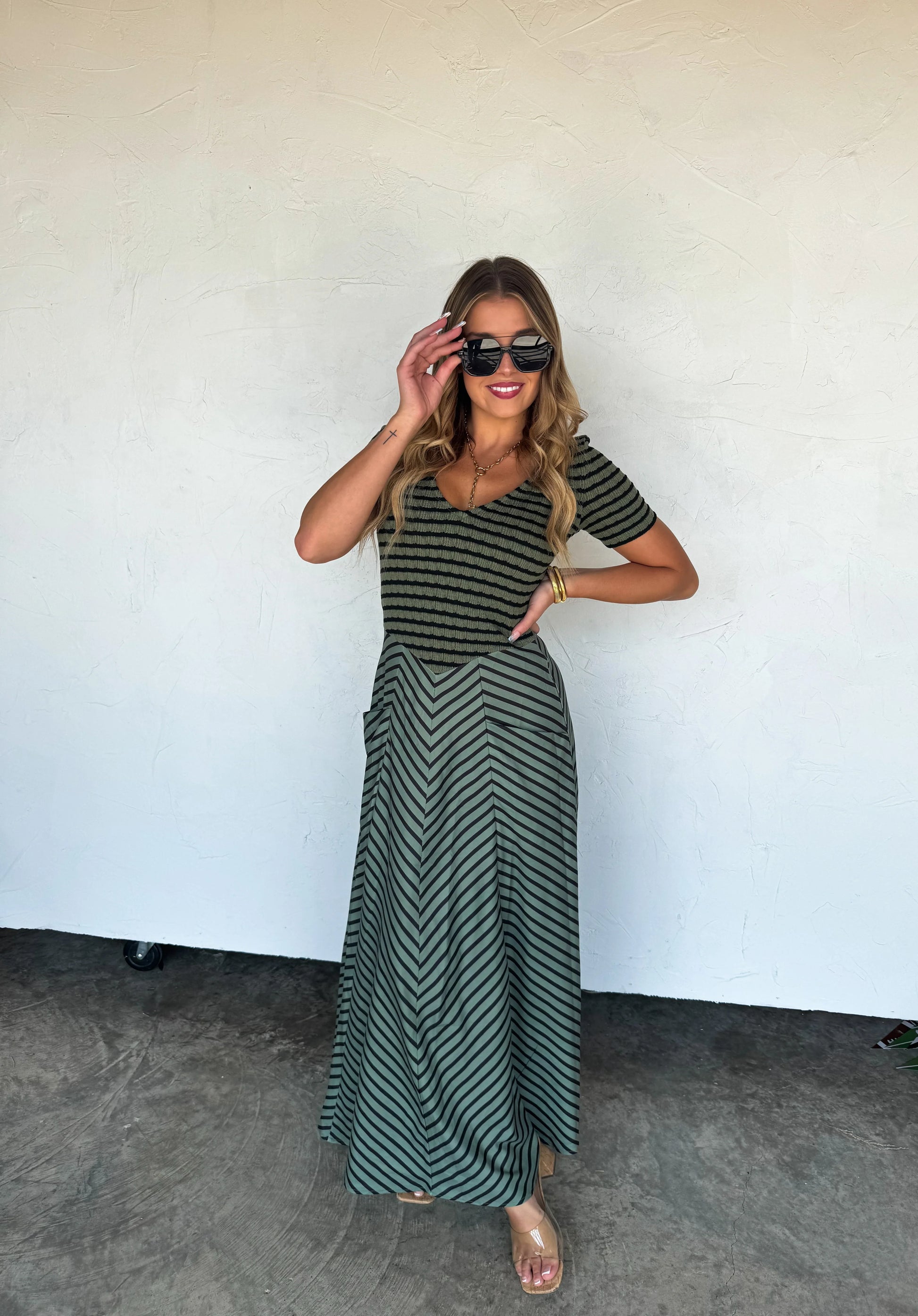 Calista Stripe Dress
