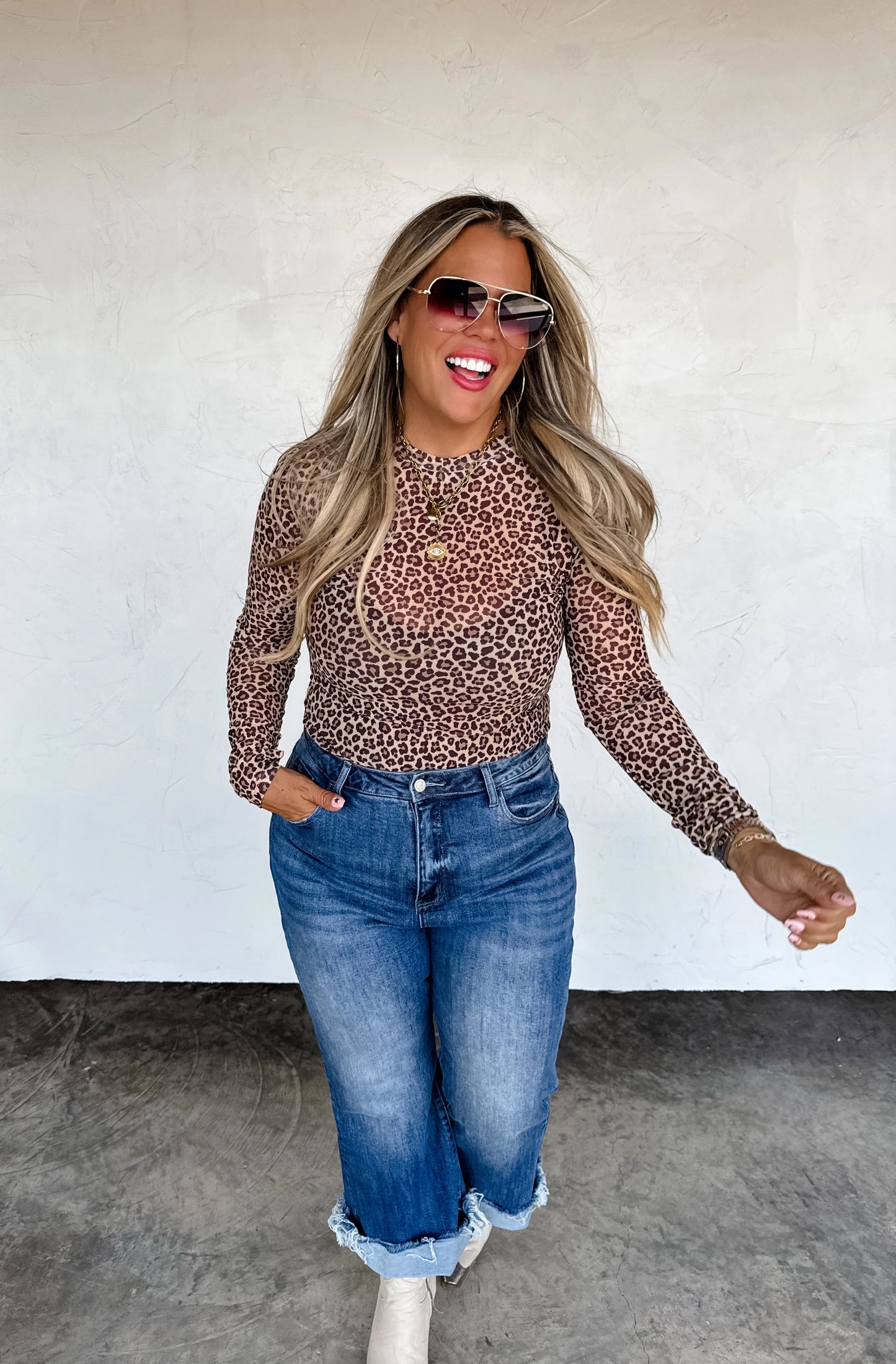 Camo & Cheetah Dress It Up Mesh Top