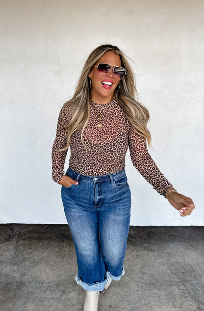 Camo & Cheetah Dress It Up Mesh Top