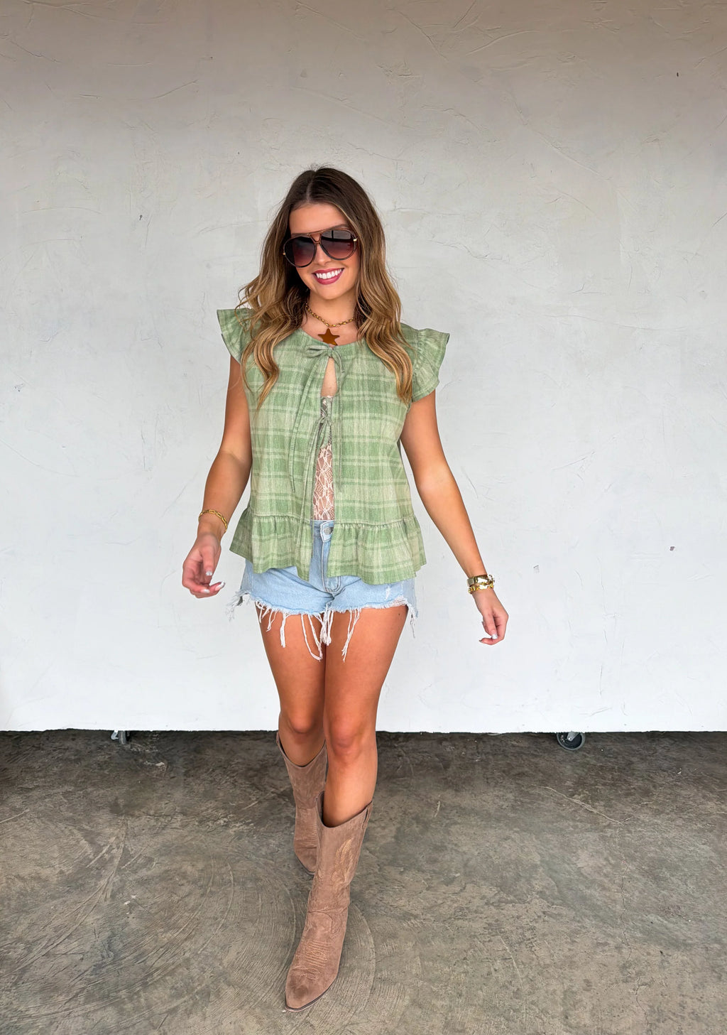 Molly Tie Front Denim Vest