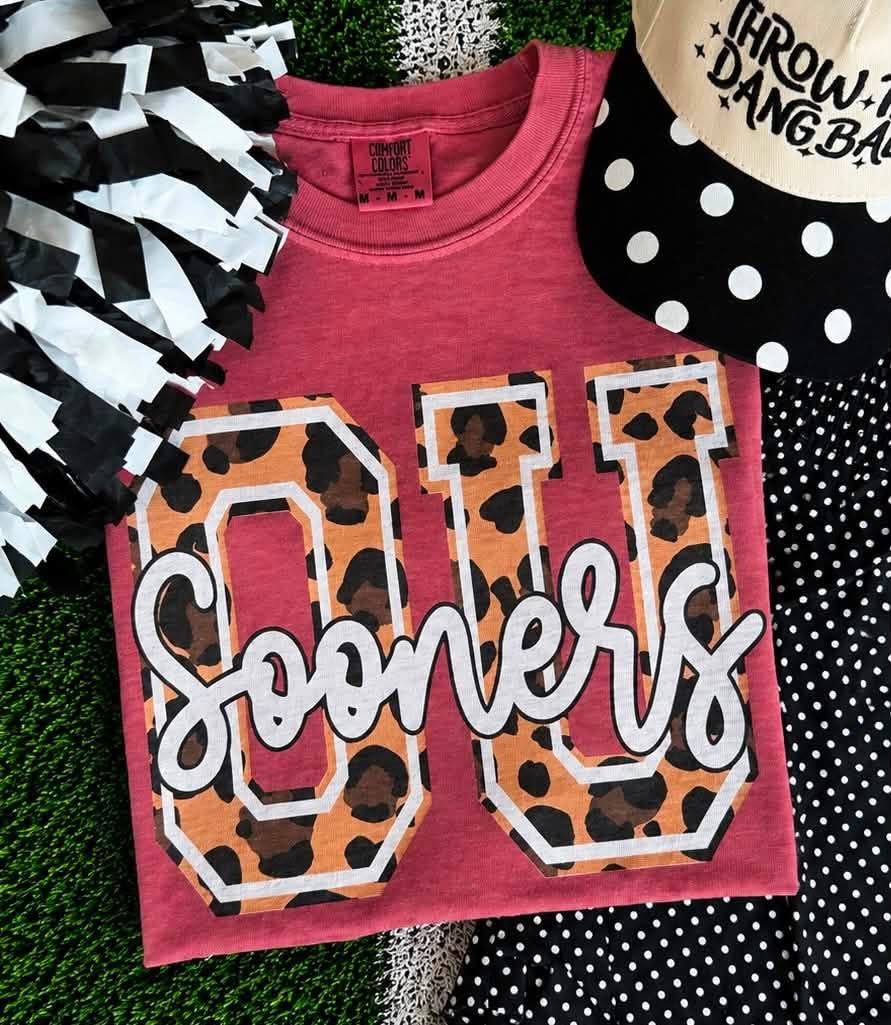 OU Leopard Tee