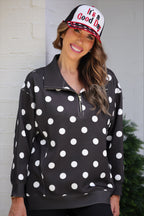 Dottie Polka Dot Quarter Zip